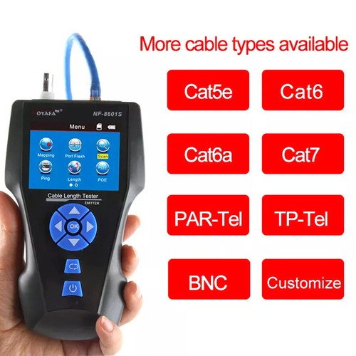 NF-8601S RJ45 RJ11 CAT6 Network Cable Tester TDR Multi-functional Tracker LCD - Afbeelding 13 van 23
