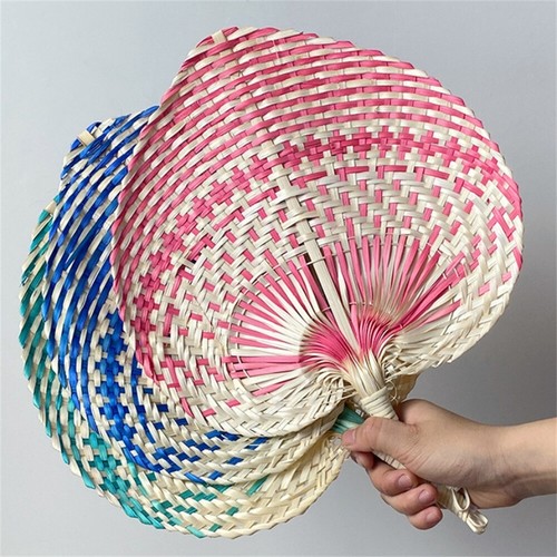 Hand-Woven Fan Summer Cooling Cattail-leaf Fan Wall Decoration Hanging Fan - Picture 7 of 16