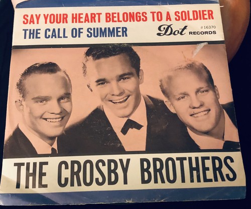 The CROSBY BROTHERS: the call of summer (1962) 7" Record 45rpm Pop Harmony EX