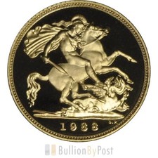 1988 Proof Gold Half Sovereign Elizabeth II Third Head