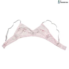 100% Natural Silk Bra Sheer Wireless Shiny Silk Satin Underwear Tops