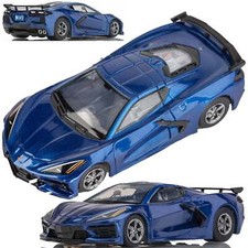 AFX Corvette C8 Riptide Blue Metallic HO Slot Car 22094 Mega G 