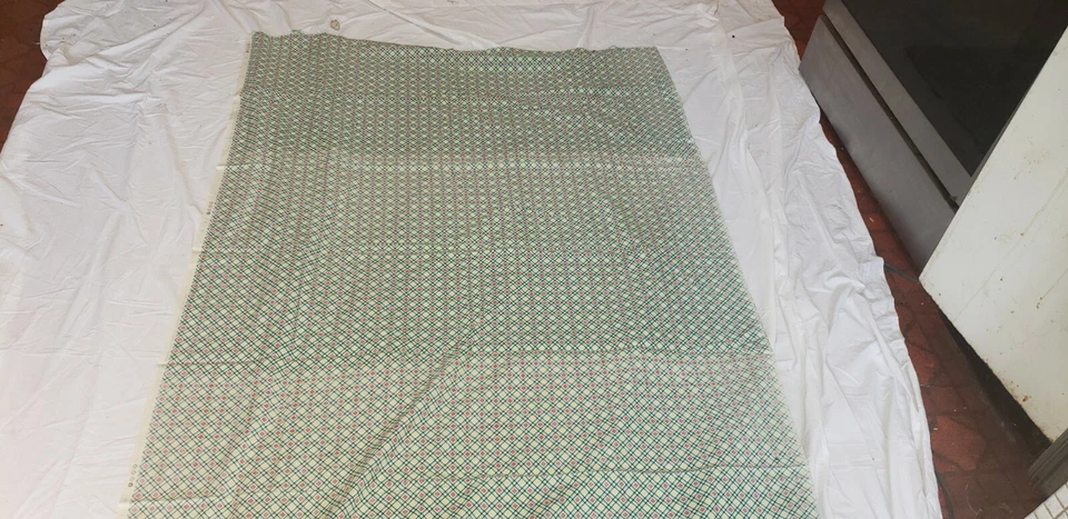 Fabric Green geometric block Faye Burgos Marcus Brothers Textiles 80" Yard - Image 4 of 4