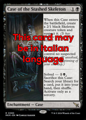 MTG CASE OF THE STASHED SKELETON EXC - HIDDEN SKELETT CASE 80 - MKM