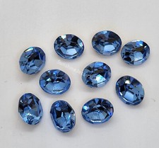 6pc Swarovski Crystal Light Sapphire 12x10mm Oval Fancy Stone 4100; Vintage