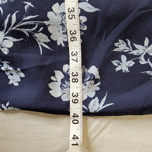 Isabel Maternity Dress Short Navy Floral Flowy Empire Waist Sheer Sleeves S - Picture 20 of 23