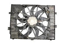 11-18 Porsche Cayenne Hybrid Engine Cooling Fan Motor Assembly Shroud Oem