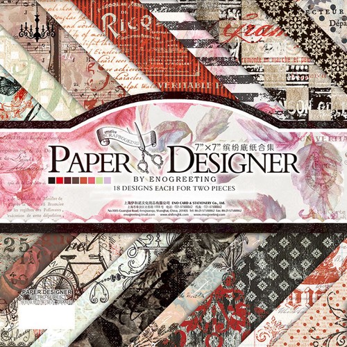 18PCS 7'' Vintage Paper Pad Single-sided DIY Scrapbooking Diary Card Planner Art - Picture 4 of 10