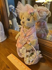 VTG Annette Funicello Collectible Bear Co. Bear Spring Easter Flowers Pink IOB