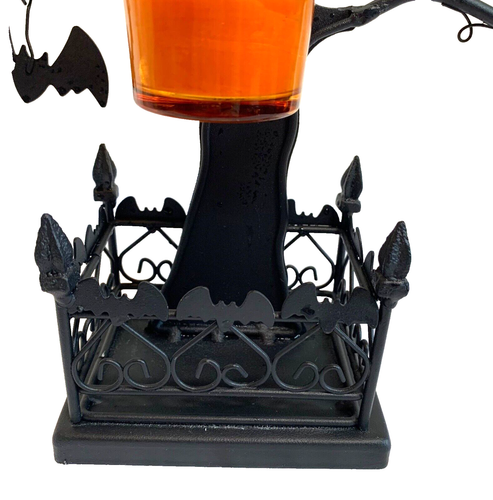 Spooky Halloween Graveyard Tree Candelabra Wrought Iron 13.5”H X 13”W EUC - Picture 2 of 4