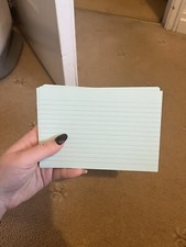 45 brand new Whsmith blank unused thick green lined flashcards