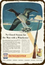 1946 WINCHESTER MODEL 21 12 GAUGE SHOTGUN VntgLook DECORATIVE REPLICA METAL SIGN