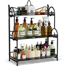 Bathroom Organizer Countertop 3 Tier Foldable Spice Rack Counter Organization