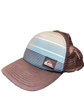 YOUTH Quicksilver Aqua Black Snap Back Mesh Trucker Style Hat 53cm