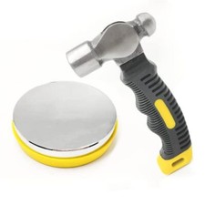 Steel Bench Block and Metal Stamping Hammer Kit, No-Rebound Metal Bench Block...