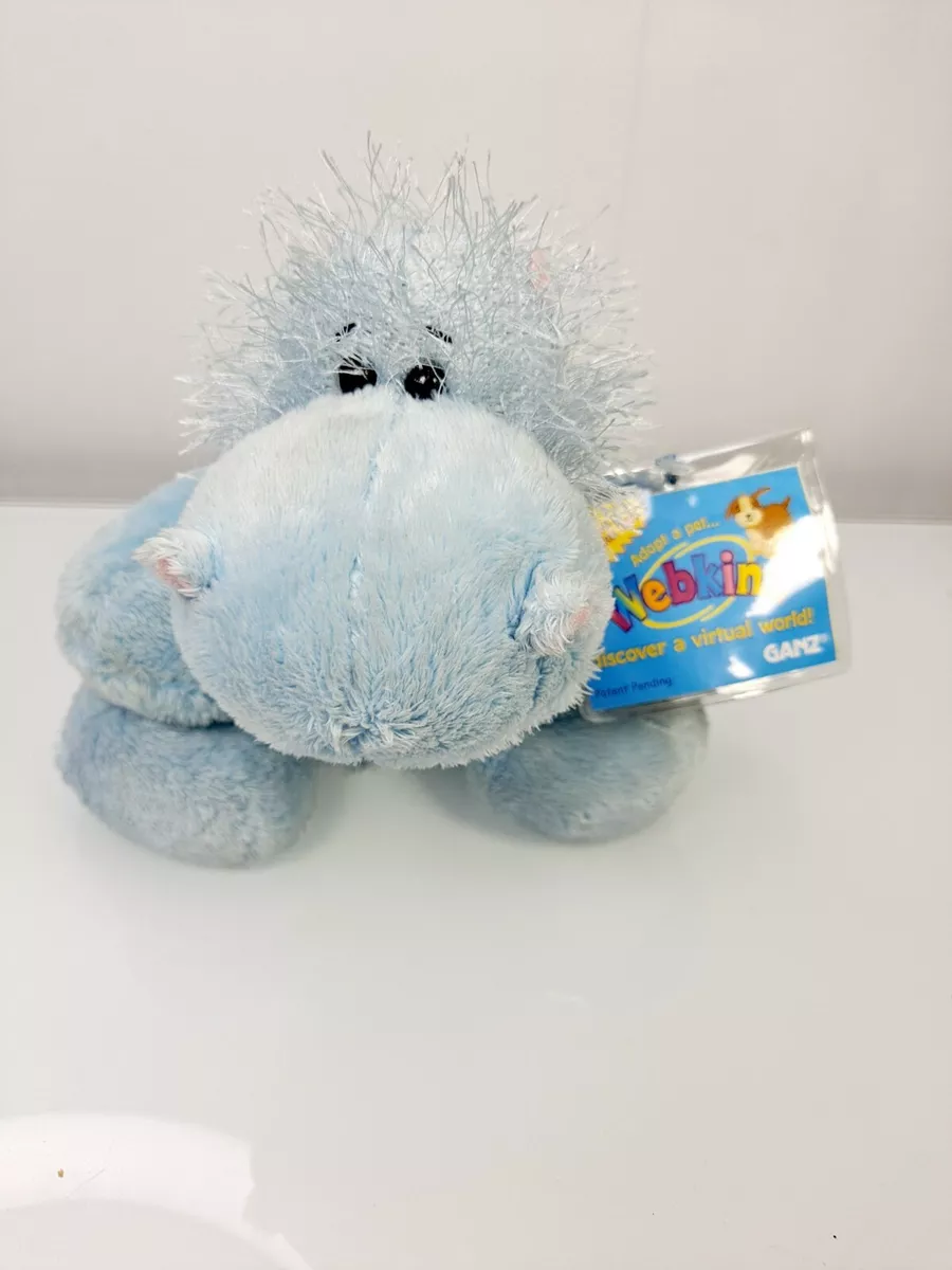Webkinz Blue Hippo Plush Sealed Code Tag HM009 Stuffed Toy Hippo