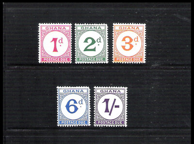 GHANA - 1958 POSTAGE DUE STAMPS SG#D14-D18 - 5V - MINT NH | eBay