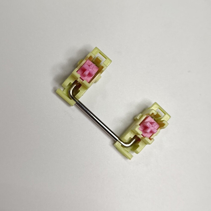 Golden Pink Mechanical Keyboard with Satellite Shaft Design