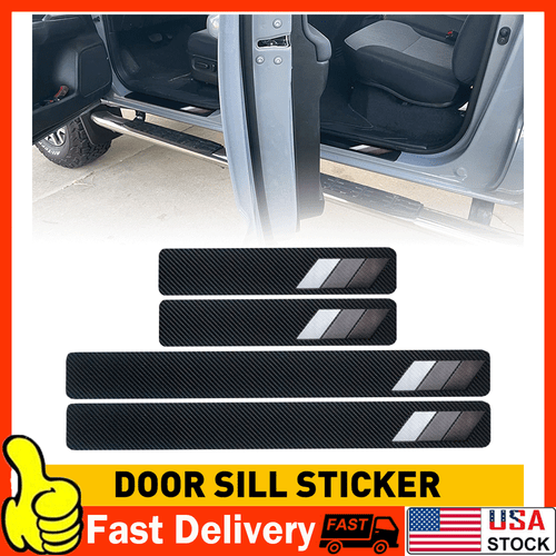 Sill Scuff Cover Anti 4PCS Car Door Scratch Sticker Accessories For Toyota RAV4 - Picture 16 of 17