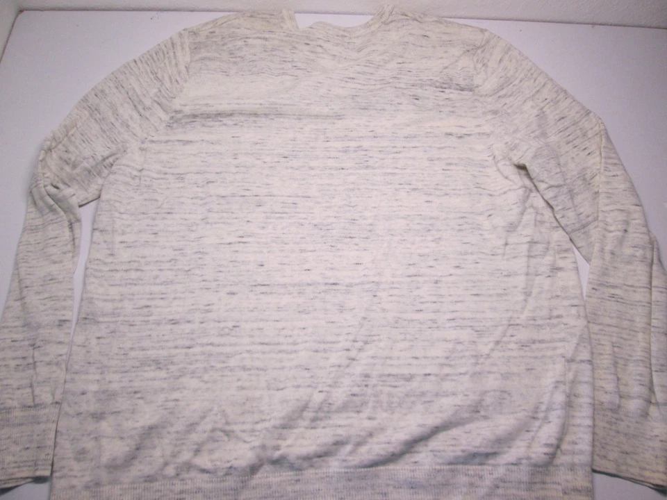 Nuevo con etiquetas Suéter Merona Para Hombres Talla XL Marfil Cuello en V Manga Larga Rayas Algodón Lana Foto 2 de 4