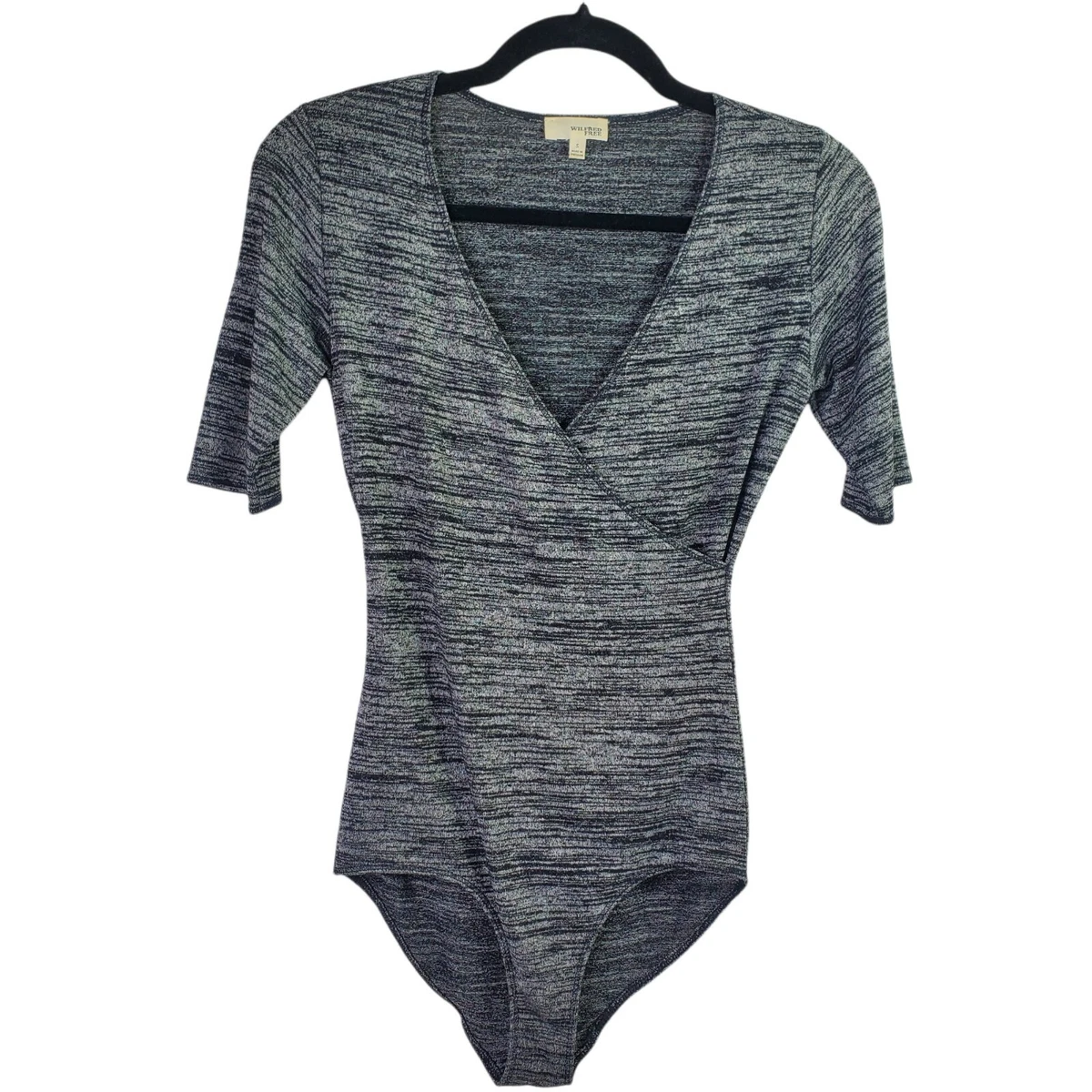 Aritzia Wilfred Free Bodysuit Womens Size Small Bellucci Crossover VNeck S