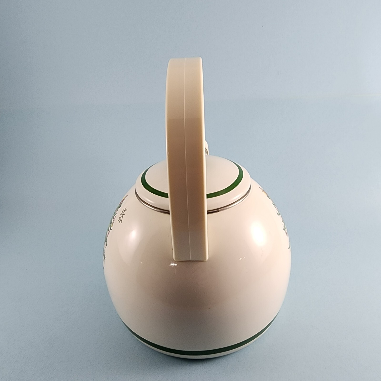 Spode Christmas Tree Whistling Tea Kettle Pot Porcelain Enamel on Steel