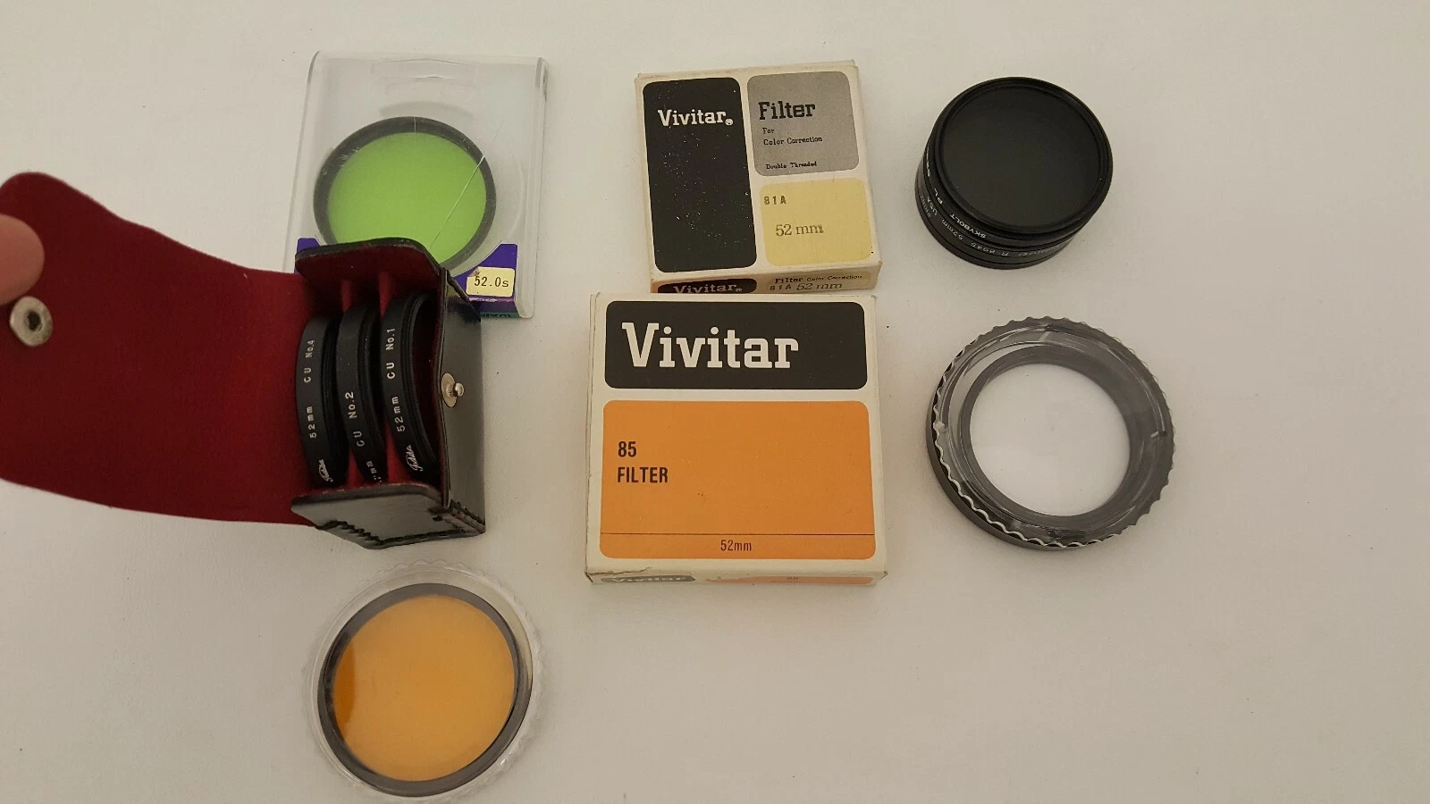 LOT OF 52MM CAMERA FILTERS VIVITAR HOYA PRINZ AMBICO BLACKS SKYBOLT TOSHIBA