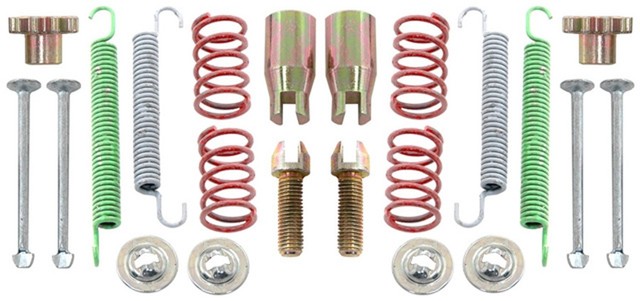 Parking Brake Hardware Kit-with Springs, Adjusters, Pins, and Retainers ...