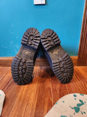 Timberland A6298 All Black Suede Lace Up Work Boots Nubuck Men's