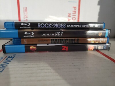 Lot Of 4 Good Used Blu-rays Includes 21 Rock Of Ages Invincible Jonah Hex #213