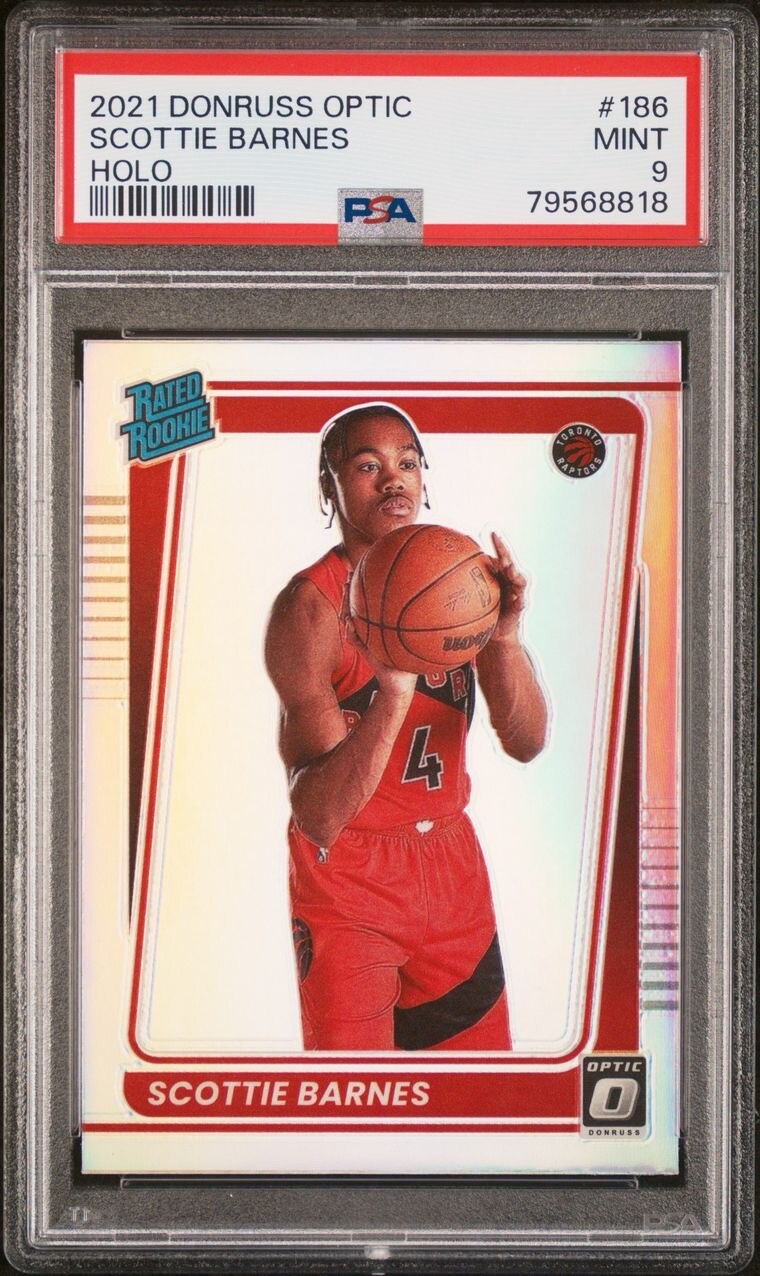 2021 Panini Donruss Optic #186 Scottie Barnes RC Holo PSA 9 MINT