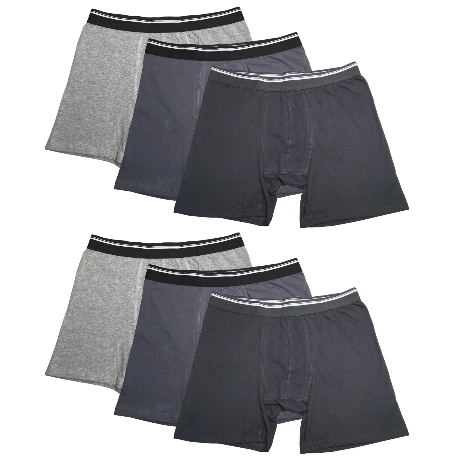 6PK Assorted Mens Cotton Boxer Briefs Comfort Flexible Soft Waistband Underwear
Opens in a new windo