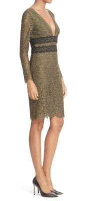 Diane Von Furstenberg Viera Double V-Neck Long Sleeves Lace Dress NWT Sz 10 | eBay Diane Von Furstenberg Viera Double V-Neck Long Sleeves Lace Dress NWT Sz 10 | eBay