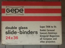 GEPE DOUBLE GLASS 35MM SLIDE BINDERS 24X36 SUPER THIN - Kodak . Sawyer, Airequip