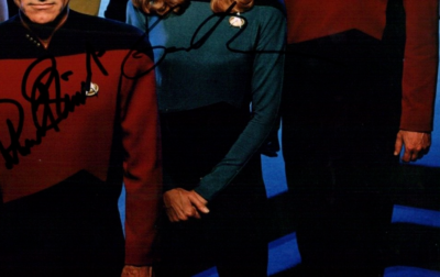 Star Trek: TNG 11x14 Photo Poster Cast x7 Signed Stewart Frakes +5