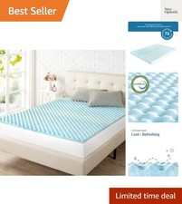 1.5/2/3/4-inch Swirl Gel Cooling Memory Foam Mattress Topper, Cooling Airflow...