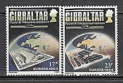 s56787 GIBRALTAR 1984 POSTFRISCH ** EUROPA CEPT 2v BRÜCKE