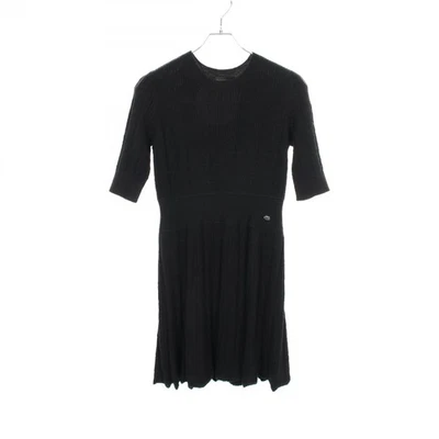 Robe boutonnée CHANEL COCO Mark #38 P59823K07804 laine alpaga noire occasion ... - Photo 1/4