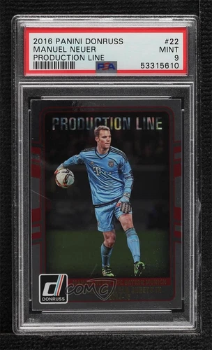 2016-17 Panini Donruss Production Line Manuel Neuer #22 PSA 9 MINT