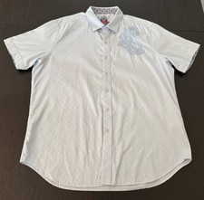 Robert Graham Classic Fit Patterned Short Sleeve Button-Up Shirt Men s XL