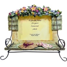 Burton Picture Frame Garden Bench Floral Home Decor Multicolor 4x6 Gift