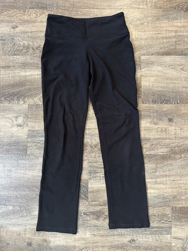 Teez Her Active Pants Womens M Black High Rise Straight Leg Comfort Control