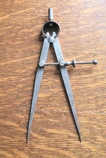 Vintage L. S. Starrett 6 1/2" Flat Leg Spring Divider USA