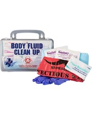 Certified Safety Mfg Bloodborne Pathogen Kit 22 Pieces, Clear Plastic Case