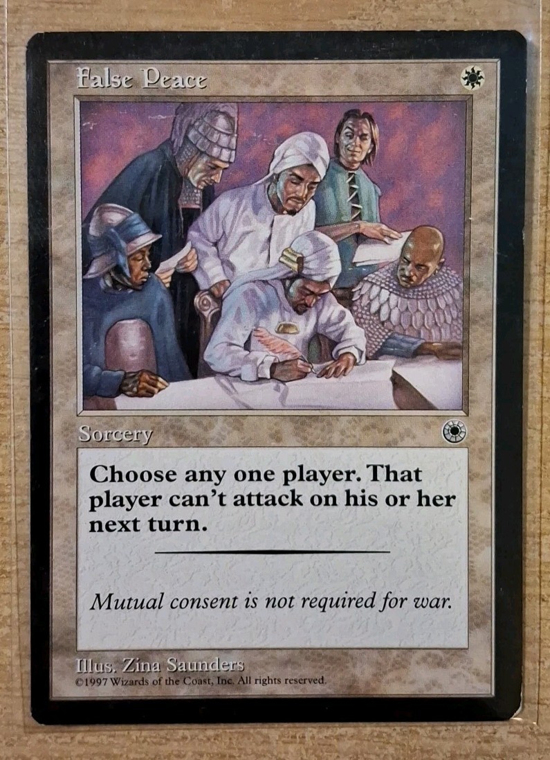 1997 MAGIC THE GATHERING PORTAL FALSE PEACE TD25 
