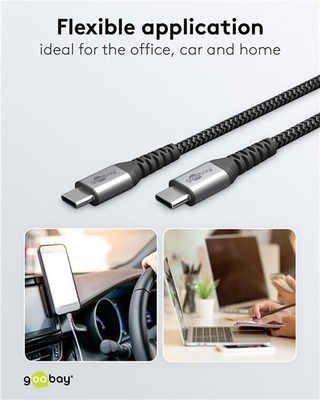 USB-C auf USB-C Schnellladekabel 60W Ladekabel Datenkabel f. Samsung M11 M21 M31