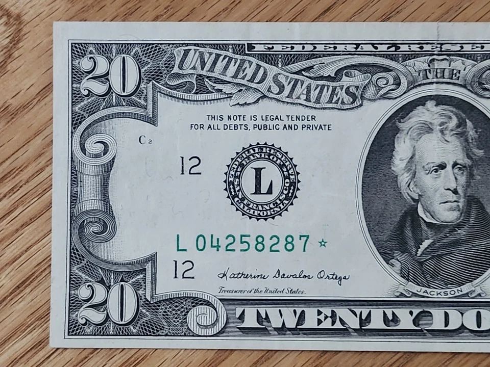 1981 A $20 "STAR NOTE" SAN FRANCISCO DISTRICT L04258287* - Image 3 of 4
