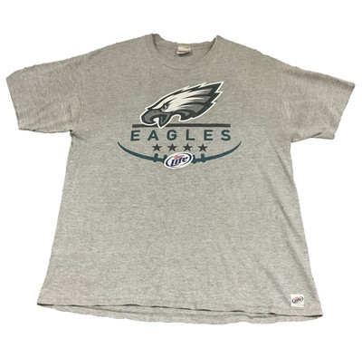 VTG NFL Philadelphia Eagles Miller Lite Gray T Shirt Sz L