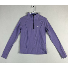 PINK Victoria's Secret Long Sleeve Pullover Womens Size Small Purple 1/4 Zip Top