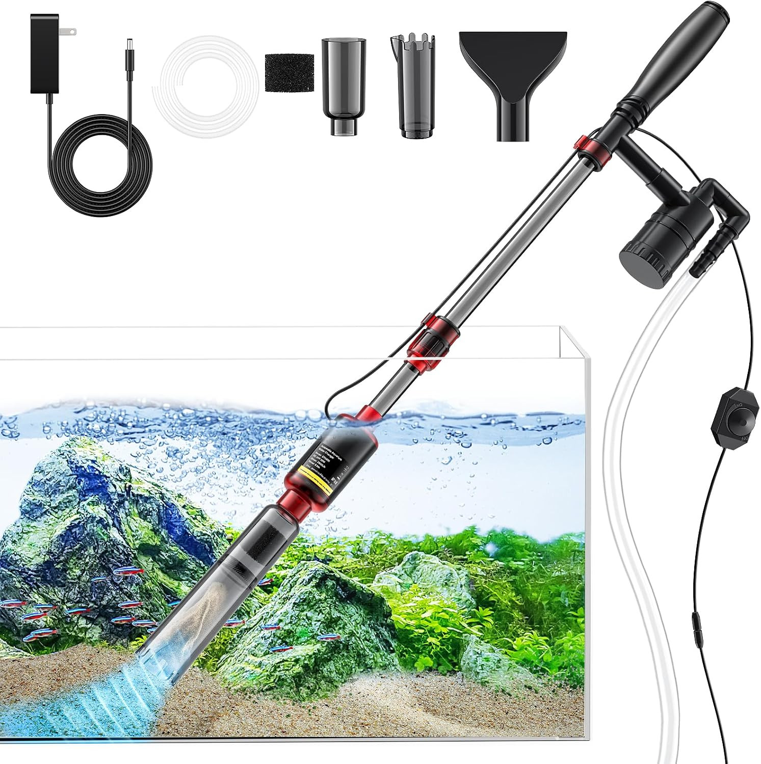 Aspirapolvere Elettrico per Acquario Fish Tank Cleaner